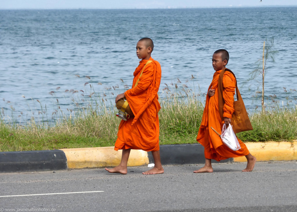 young monks at seaside