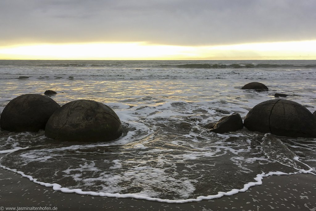 bathed boulders